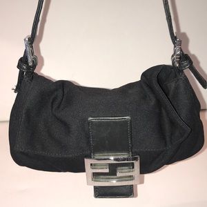 Black Nylon with Leather Trim Bag